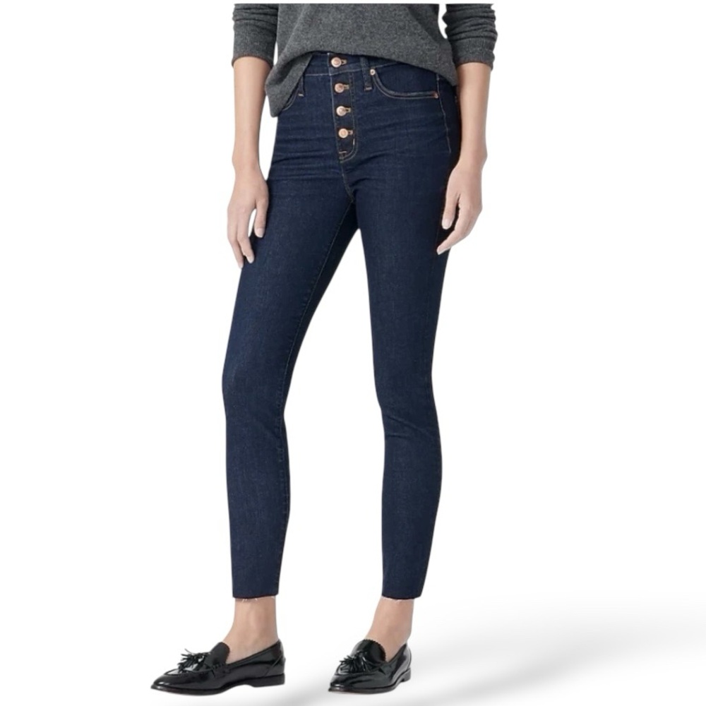 J.Crew 10" high-rise toothpick jeans size 25 dark wash